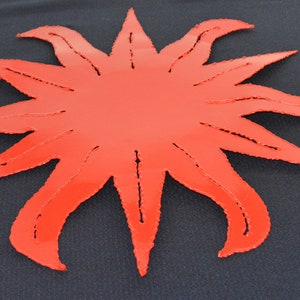 Art-Metal Sun Wall Artwork Red 20-inch Diameter