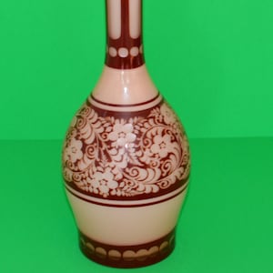 Dining/Home/Kitchen-Collectible Decanter-Ruby Cut Vintage Cranberry cut to Pink Decanter