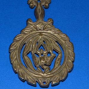Dining/Home/Kitchen-Trivet/ Brass Plated Trivet Vintage