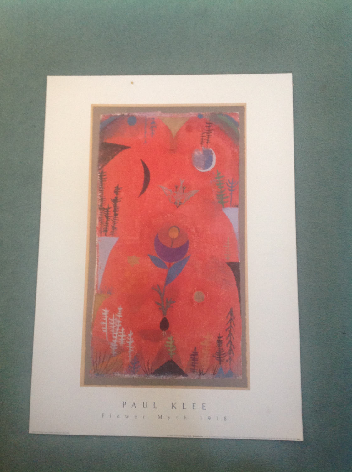Paul Klee 'Flower Myth 1918' art print. Etsy
