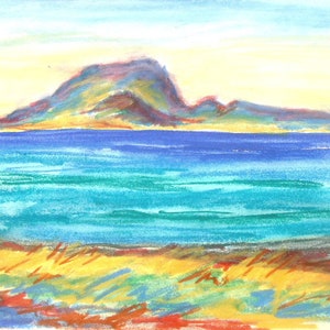 Clare Island, Co Mayo, Irlanda, carta irlandese, carte dall'Irlanda, Jane Dunn, arte irlandese, scene irlandesi, selvaggia via atlantica, mare