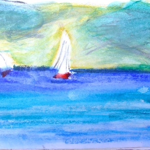Vela estiva, Co Mayo, Irlanda, biglietti d'auguri irlandesi, paesaggio marino irlandese, barche a vela, realizzati in Irlanda, cartoline dall'Irlanda, regalo marinaio