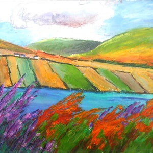 Belmullet, Co Mayo, cartes d’Irlande, jane dunn artiste, paysage irlandais, à l’ouest de l’Irlande, cartes de l’Irlande, carte de paysage, décor champêtre,