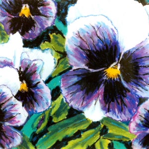Cartão de flor de amor-perfeito roxo, flores, roxo, floral, vale-presente de jardineiro, jardineiro de cartão-presente, estampa de flores, estampa roxa, cartões da Irlanda