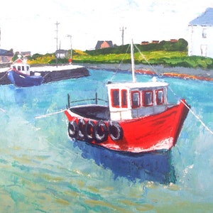 Porto di Belmullet, Contea di Mayo, cartoline irlandesi, cartoline dall'Irlanda, mare, costa, barca, Wild Atlantic Way, cartoline con paesaggi irlandesi, cartoline artistiche