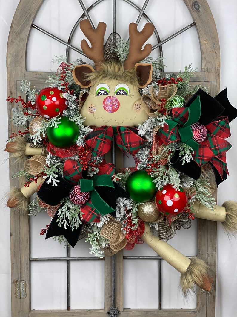 Rudolph The Red Nosed Reindeer Christmas Wreath 