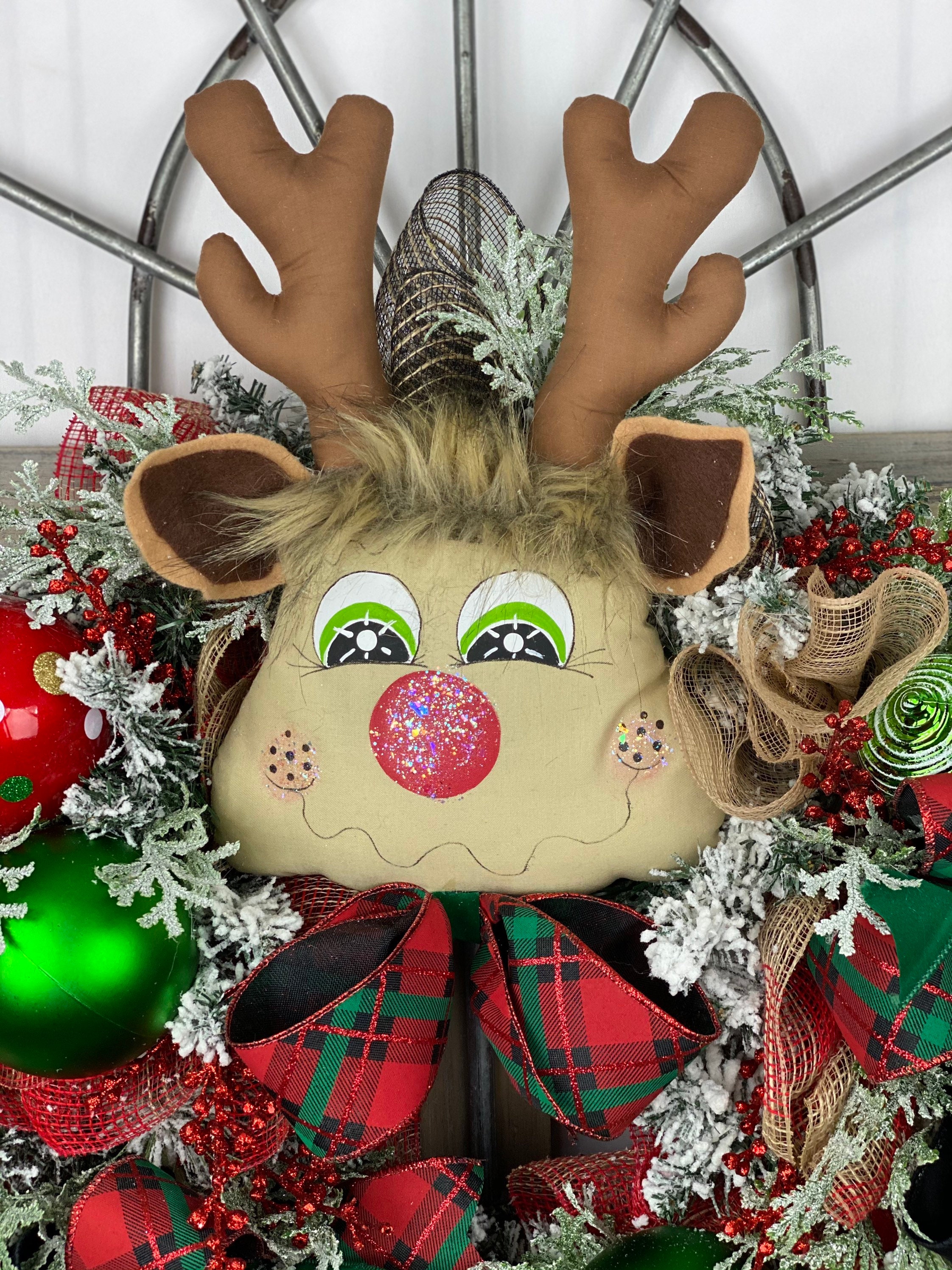 Rudolph The Red Nosed Reindeer Christmas Wreath 