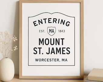 Mount St. James Printable Wall Art- College of the Holy Cross