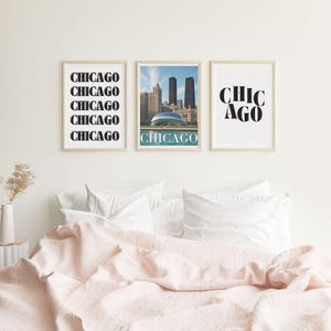 Minimalist Chicago Skyline Art Prints: Trendy Wall Decor (Digital Download)