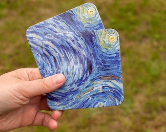 Van Gogh-ensemble de 4 petites rondelles à tasses