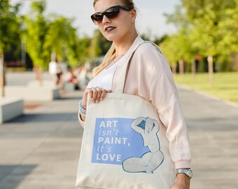 Sac en coton, Art n’est pas peindre c' est l’amour