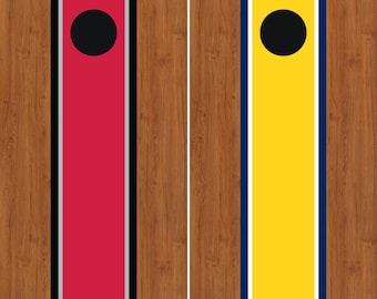 Team racing stripe cornhole decals