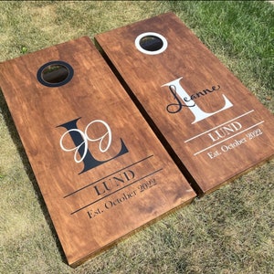 Custom wedding cornhole decals  PLEASE READ DECRIPTION