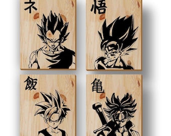 Dragon Ball Z Boards, Customizable, Wooden Boards, Goku