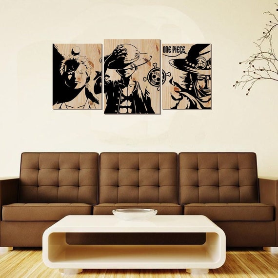 One piece paintings, customizable, wooden paintings, luffy, wall  decoration, gifts