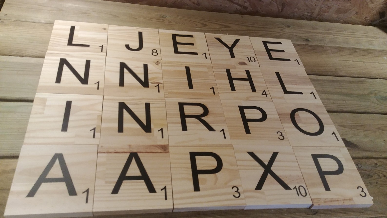 200pcs Lettres en Bois,Lettre Scrabble Bois,Lettre Bois,Lettres de
