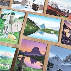 Lot 5 cartes postales