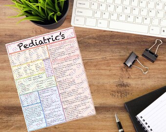 Pediatric Cheat Sheet Clinical - Etsy