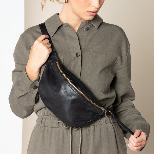 Leather Belt Bag Etsy