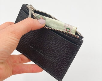 Leather card holder Slim card wallet