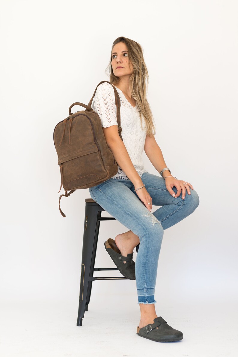 Leather laptop backpack Leather backpack man Vintage brown leather backpacks Distressed leather backpack Designer laptop bag
