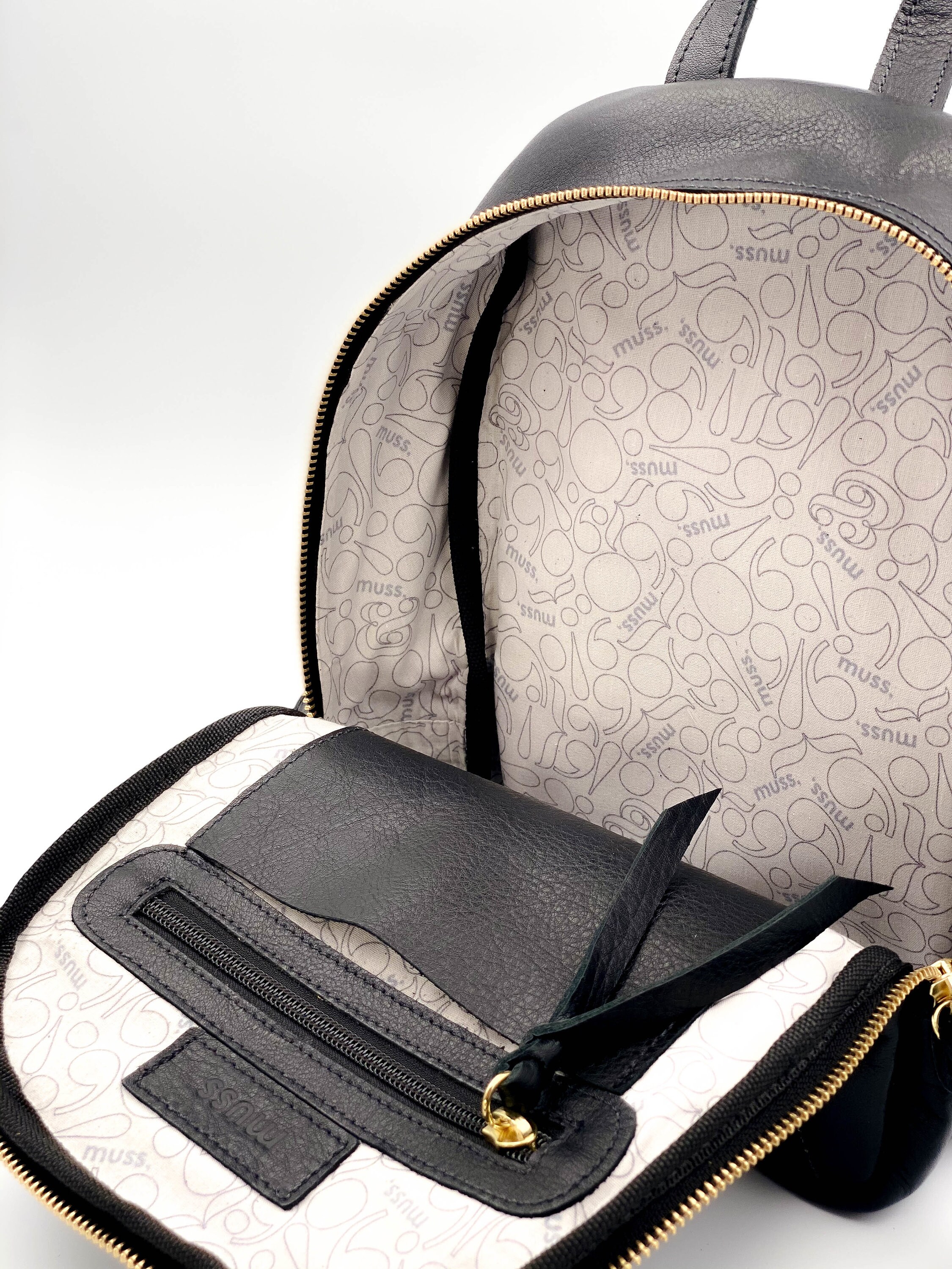small black backpack purse designer