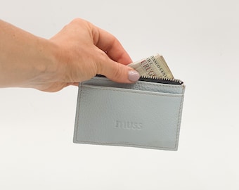 Leather card holder Slim card wallet