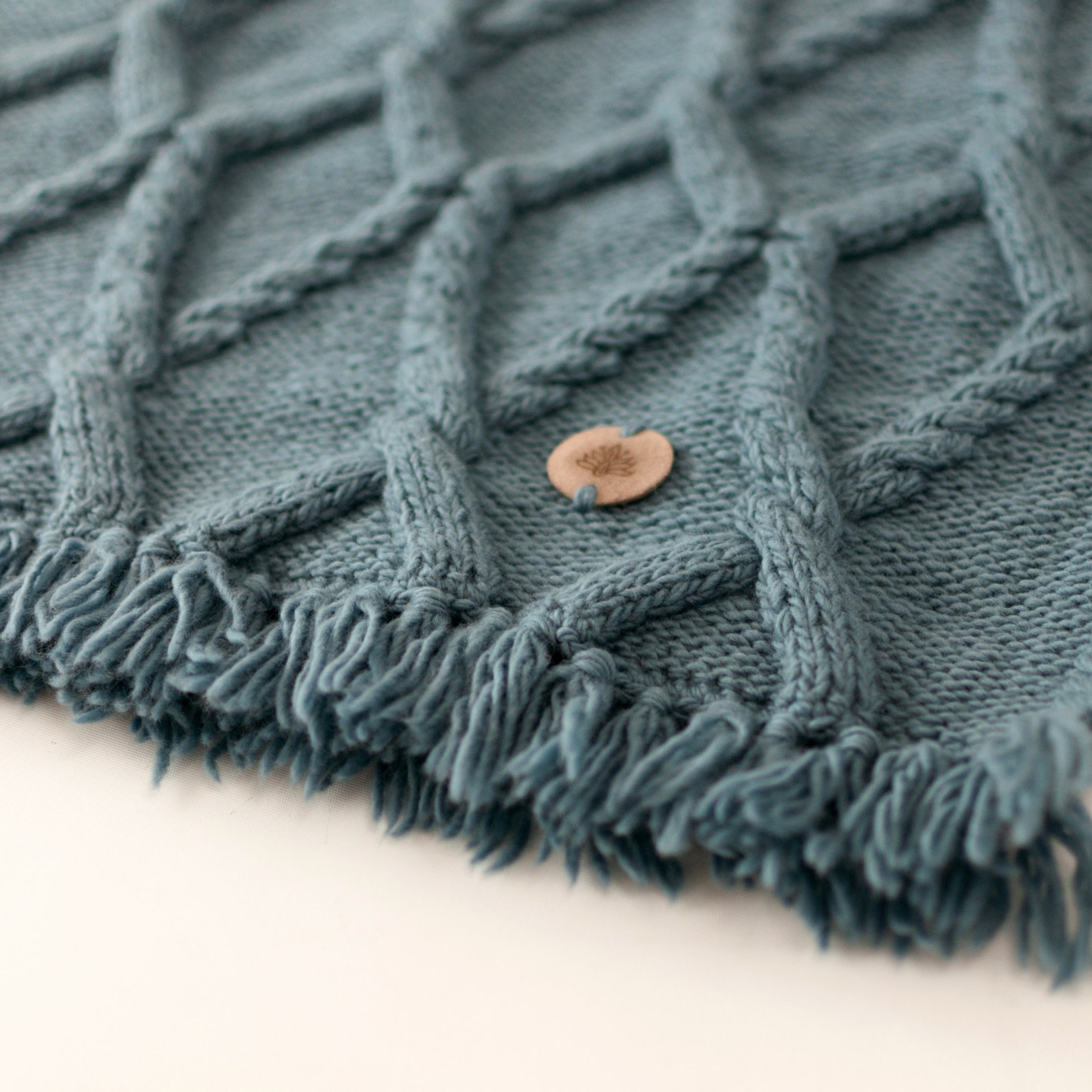 Irish Cable Knit Poncho Woman Merino Wool Ruana Wrap Knitwear Etsy