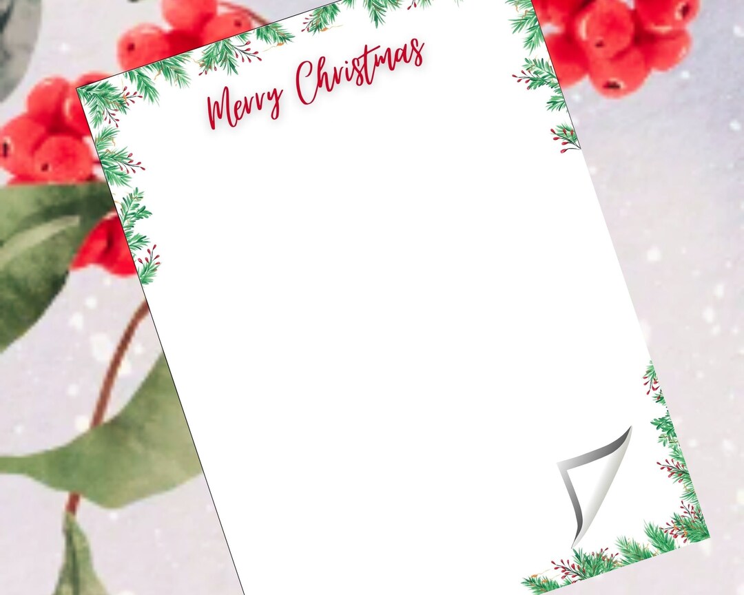 Printable Christmas Wishes Stationery Instant Download Christmas Notes ...