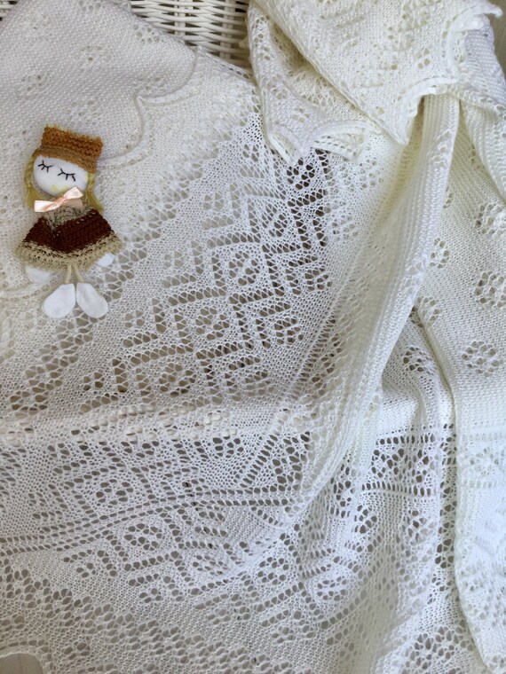 elegant soft wool baby shawl