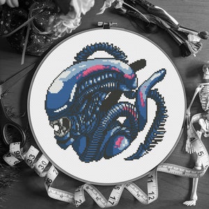Xenomorph - Alien - Cross Stitch Pattern - PDF
