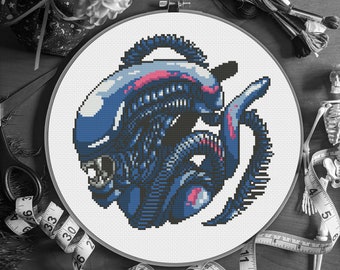 Xenomorph - Alien - Cross Stitch Pattern - PDF