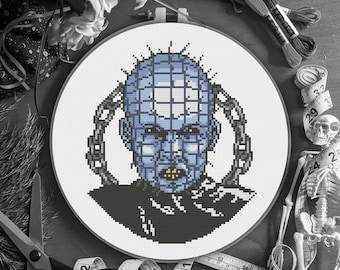 Pinhead - Hellraiser - Cross Stitch Pattern - PDF