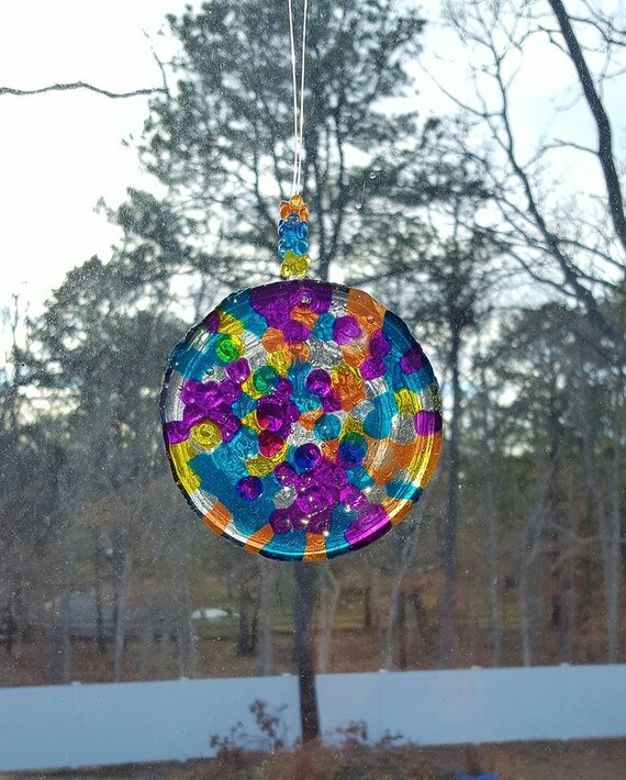 Items similar to Christmas Ornament, SunCatcher, Beaded Suncatcher