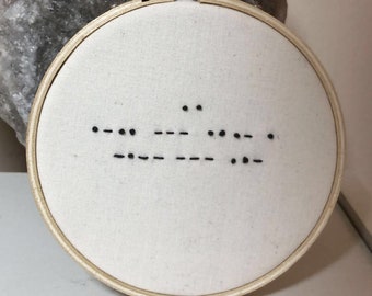 Morse-Code Stickerei {ich liebe dich}