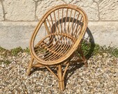 Old French rattan child rattan chair