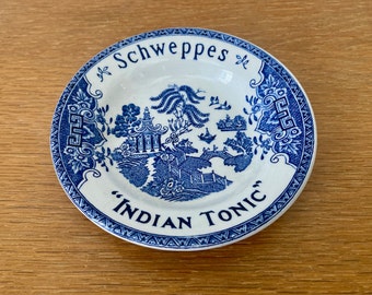 Cendrier coupelle publicitaire Schweppes Indian Tonic ancien French vintage advertising Schweppes cup