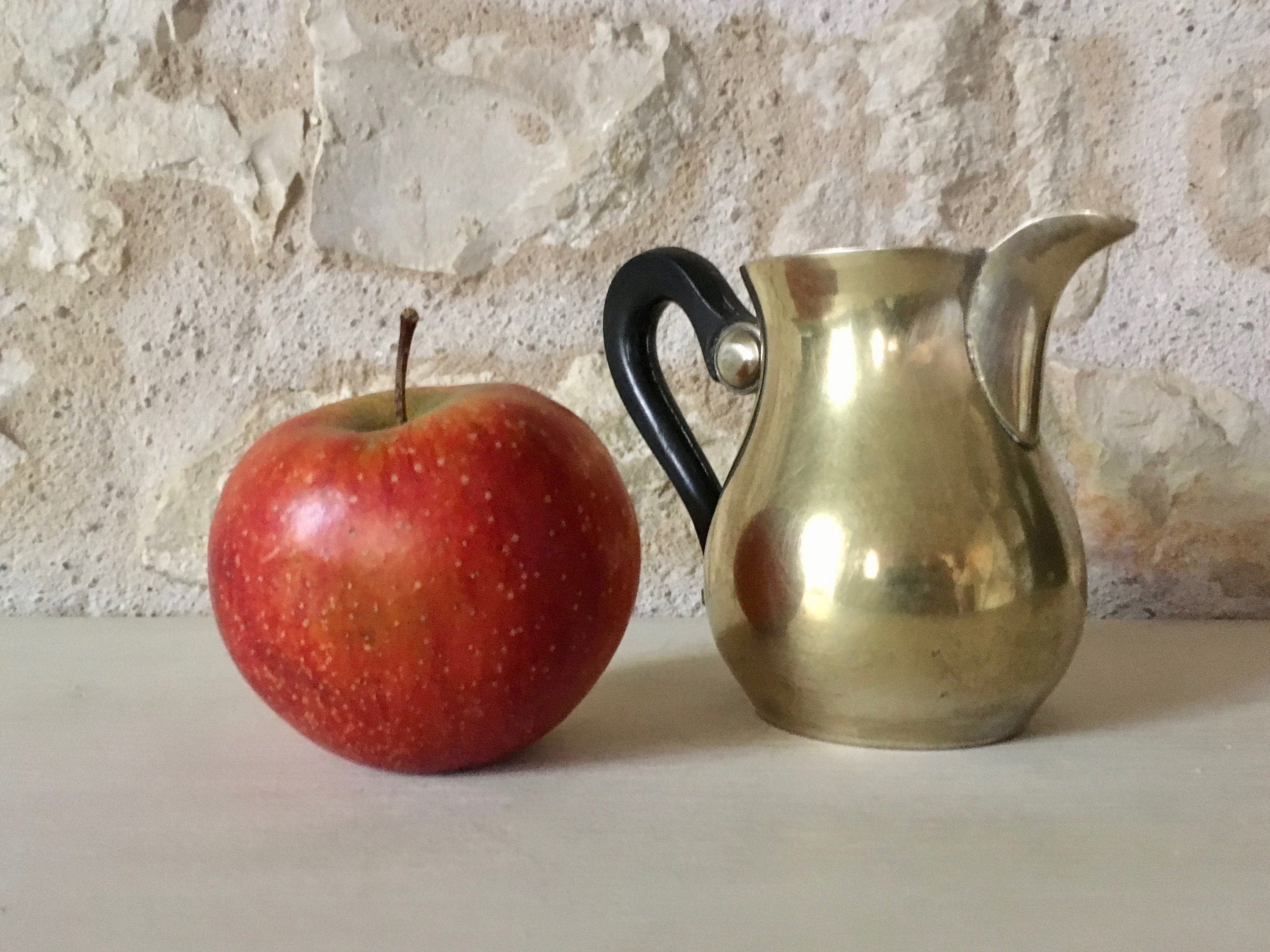 Pichet Pot à Lait Laiton French Vintage Brass Milking Pitcher