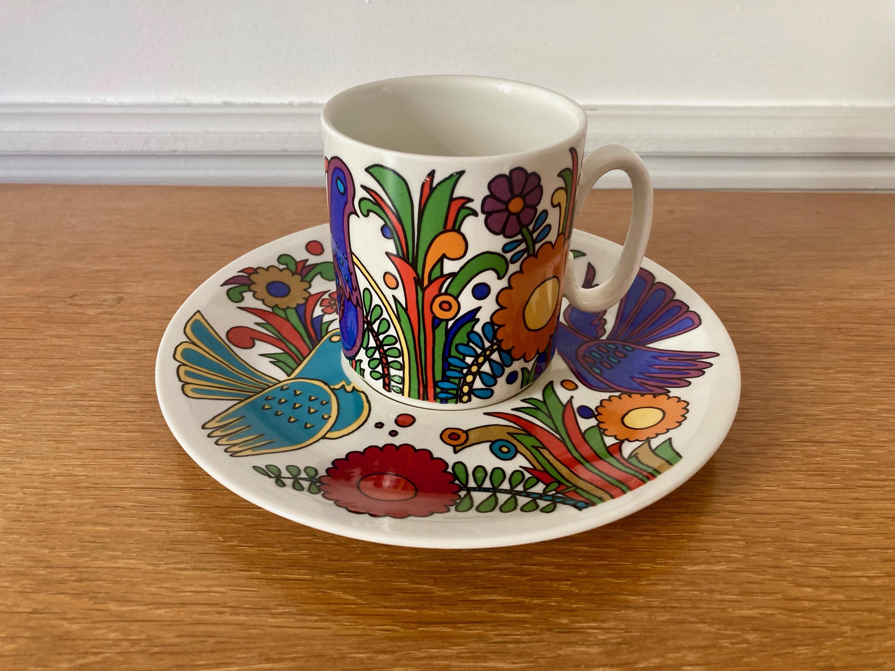 Service Vaisselle Acapulco 12 Pièces – Assiettes Porcelaine Et Grès Multicolores, Pour 4 Personnes, Lavable Lave-vaisselle, Style Mexicain - 5