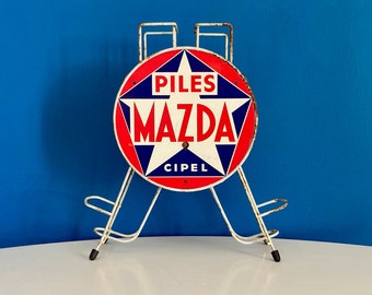 French old Mazda battery advertising display vintage adverstising Mazda display