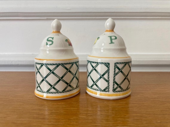 Villeroy & Boch の塩コショウ入れ、ビンテージの塩、コショウ