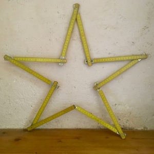 Français vintage Folding Wooden Ruler Carpenter’s Folding Double Meter