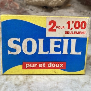 Antyczne francuskie opakowanie na mydło SOLEIL