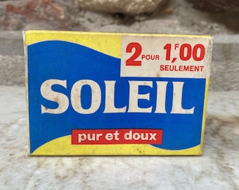 Boite savon SOLEIL ancien French vintage soap package