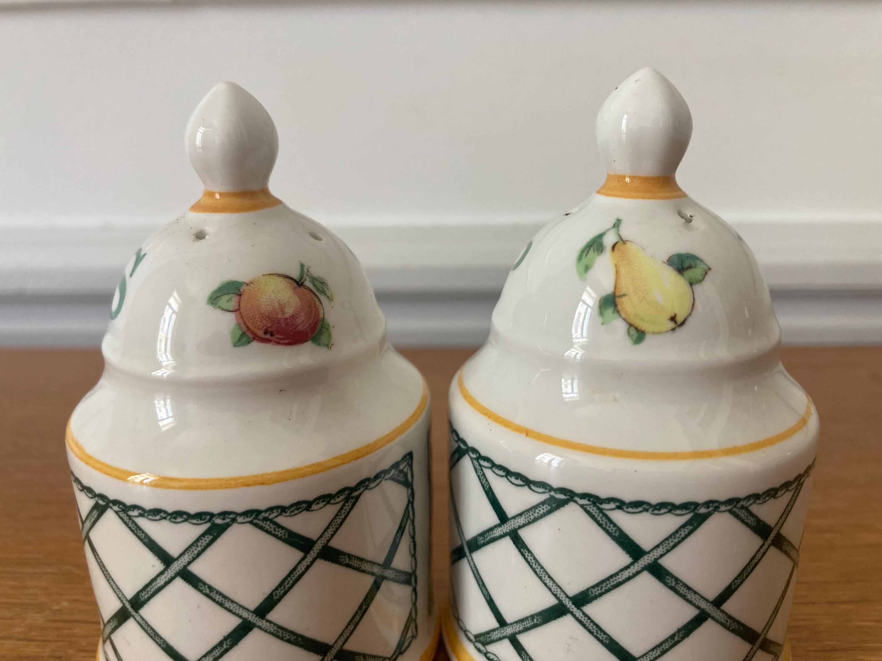 Villeroy & Boch の塩コショウ入れ、ビンテージの塩、コショウ