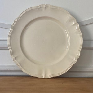 Sarreguemines cream dish round French vintage Sarreguemines cream dish