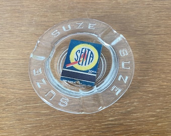 Vintage French Suze glass ashtray