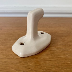 White ceramic coat hook kitchen bathroom French vintage ceramic coat hook bathroom