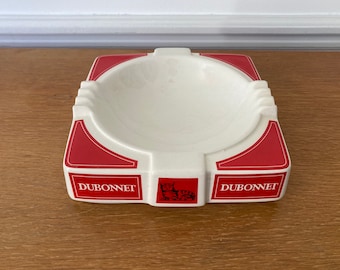 Cendrier Dubonnet carré grand format Wade PDM ancien French vintage Dubonnet ashtray