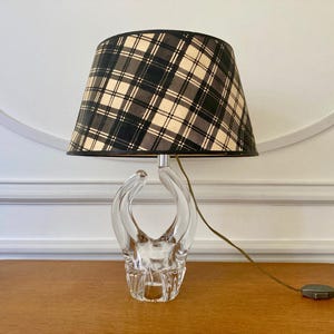 Antique French vintage crystal lamp base from Lorraine